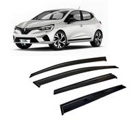 CarJoy Deflectores de viento, deflectores de aire, deflectores de lluvia, deflectores de lluvia para ventanas laterales, compatibles con Renault Clio 5 BJA 2020-2024, 4 unidades