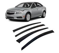 CarJoy Deflectores de viento, deflectores de lluvia, deflectores de lluvia, deflectores de lluvia y ventanas laterales, compatibles con Chevrolet Cruze 2008-2017, 4 unidades