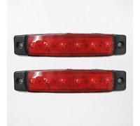 CarJoy Luces de gálibo universales 2 x 12 4 x 6 LED 12 V rojo gálibo luces de gálibo para camión autobús remolque