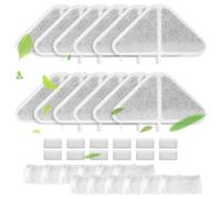 Carkio 12 juegos de filtros de repuesto para fuente de agua para 5 capas, 7 L, fuente de agua para mascotas (12 filtros, 12 bolsas de malla y 12 esponjas)