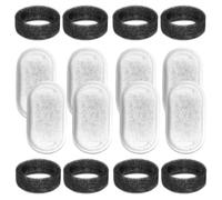 Carkio 16 filtros para fuente de agua para gatos, filtros de repuesto para fuente de gato y prefiltro para 67oz/2L y 108oz/3,2L y 4,0L Stainless Steel Pet Water Fountain, (8 filtros y 8 esponjas)