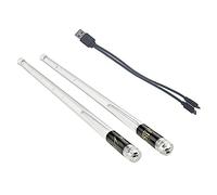 Carkio 2 pares de baquetas LED recargables, 15 baquetas de tambor que cambian de color para niños y adultos que brillan en la etapa oscura luminosas LED brillantes