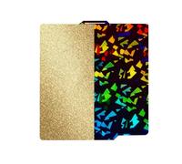 Carkio 257 x 257 mm Bambu Build Plate for Bambu Lab X1/X1C/X1E/P1P/P1S/P2S/A1, textura holográfica PEI 3D Printer Spring Steel Removable Platform (Smooth Flake and PEI)