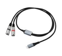Carkio Cable de audio USB-C a XLR de 3,3 pies, tipo C a 2 XLR macho estéreo, cable de amplificador, compatible con amplificador, altavoz, consola mezcladora