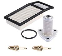 Carkio Filtro de aire de repuesto 72368G01 26591G01 con kit de bujías de 2 piezas compatible con EZGO TXT, MEDALIST 4 ciclos 295cc/350cc carrito de golf 1994-2005