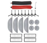 Carkio Juego de 23 accesorios compatibles con Roborock Max/MaxV Ultra Robot Vacuum Cleaner, 1 par de rodillos, 8 cepillos laterales, 4 filtros, 4 almohadillas planas, 4 almohadillas circulares, 1