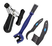 Carkio - Juego de 3 cepillos limpiadores de Cadena de Bicicleta con 1 Cortador de Cadena de Bicicleta para Quitar rápidamente la Suciedad y Cadenas de una Sola Velocidad para Todo Tipo de Bicicletas
