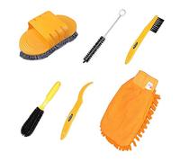 Carkio - Juego de 6 cepillos limpiadores para Bicicleta de montaña, Suciedad y Carretera, para Limpiar la Suciedad de la Cadena de la Bicicleta, para Todo Tipo de Bicicletas