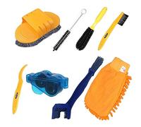 Carkio - Juego de 8 cepillos limpiadores para Bicicleta de montaña, Suciedad y Carretera, Limpieza para Cadenas de Bicicletas, Llantas, neumáticos, piñones y Esquinas