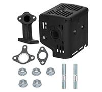 Carkio Muffler Exhaust Assembly with Exhaust Pipe Stud Stud Nuts Gasket Kit Compatible with Honda 11HP 13HP GX340 GX390 Engines/Motors