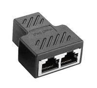 Carkio RJ45 Ethernet Splitter Adapter, Hembra de 1 a 2 Puertos Hembra Adaptador de Cable Ethernet Conector de Red LAN para Cat5e, Cat6, Cat7