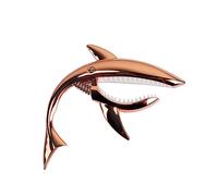 Carkio Shark Guitar Capo Zinc Alloy Tone Clip for Acoustic and Electric Guitar with Good Hand Feeling, No Fret Buzz, Cool & Durable (Rose Gold)
