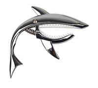 Carkio Shark Guitar Capo Zinc Alloy Tone Clip for Acoustic and Electric Guitar with Good Hand Feeling, No Fret Buzz, Cool & Durable (Sliver)