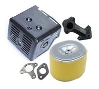 OxoxO Silenciador de escape con tubo de escape y filtro de aire compatible con motores Honda 11HP 13HP GX340 GX390
