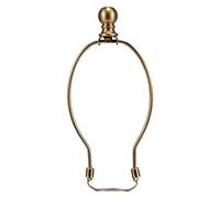 Carkio Soporte de arpa de lámpara de 7 pulgadas, metal sólido, soporte de pantalla para lámparas de mesa y piso, remates de lámpara de bola, chapado en cobre