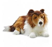 Carl Dick Collie Perro acostado, animal de peluche