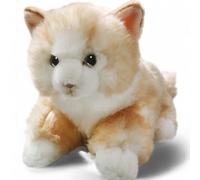 Carl Dick Gato acostado beige, animal de peluche