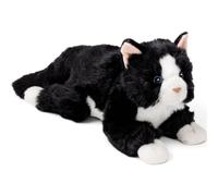Carl Dick Peluche Gato Blanco y Negro, Felpa, 30cm, 40cm de Longitud Total 3558