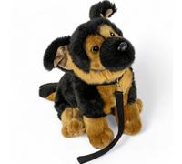 Carl Dick Pastor alemán con correa Perro sentado, animal de peluche