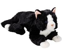 Carl Dick Peluche Gato Blanco y Negro, Felpa, 30cm, 40cm de Longitud Total 3558