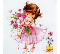 Carl Dietrich GmbH - Servilletas de Papel (20 Unidades), diseño de niña con Flores