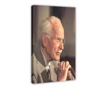 Carl Jung en retrato a color, psiquiatra y psicoanalista suizo, póster artístico y arte de pared, marco moderno para decoración de dormitorio familiar, 20 x 30 i