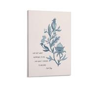 Carl Jung Psychology Quotes Poster I Am What I Choose To Become Wall Art Mental Health Therapy Office Decor for Home Office Bedroom Living Room