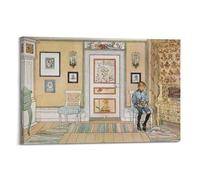Carl Larsson - Póster de pintor en la esquina, lienzo para colgar en la pared, ideal para decoración del hogar, 50 x 75 cm