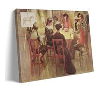 Carl Larsson The Card Game Classic Masterpiece Poster Obras Artworks Picture Print Wall Art Painting Canvas Decor Homes Decorative 24 x 36 pulgadas (60 x 90 cm)