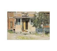 Carl Larsson The Verandah Classic Masterpiece Poster Canvas Wall Art Prints Hanging Photo Idea Decor Homes Artworks 60 x 90 cm
