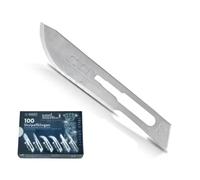 Carl Martin - 100 Hojas de Bisturí Nº10 Estériles fabricadas en Acero al Carbono | Cuchillas quirúrgicas compatibles con mango estándar| Cirugía, Odontología y Podología | CE Clase IIa