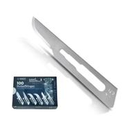 Carl Martin - 100 Hojas de Bisturí Nº15 Estériles fabricadas en Acero al Carbono | Cuchillas quirúrgicas compatibles con mango estándar| Cirugía, Odontología y Podología | CE Clase IIa