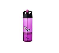 Carl Oscar Divertida Botella para niños 2 en 1, con Bolsillo para una Taza/merienda, 0,3+0,15L ;en Color Rosa.