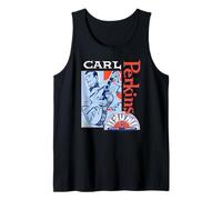 Carl Perkins Dance Album Retrato Retro Arte Lineal Camiseta sin Mangas