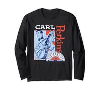 Carl Perkins Dance Album Retrato Retro Arte Lineal Manga Larga