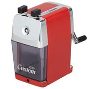 Carl Sacapuntas CC-2000, personalizado, rojo, selector de 5 puntos, manual, silencioso, para escritorios de oficina y hogar, aula escolar