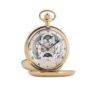 Carl von Zeyten ALB CVZ0040GSL - Reloj de bolsillo para hombre (mecanismo de esqueleto, cuerda manual, segunda zona horaria, 53 mm)