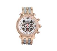 Carl von Zeyten Kniebis - Reloj automático Ø 40 mm - Caja de acero inoxidable en oro rosa - Correa de acero bicolor - Esqueleto fecha día 24h - Cristal de zafiro - Fabricado en Alemania