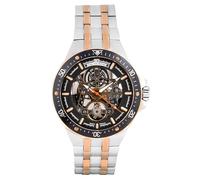Carl von Zeyten Urberg 0094 BKRM - Reloj de pulsera automático para hombre con esfera esqueletada, caja de acero inoxidable bicolor, cristal de zafiro, movimiento automático de Cal. 414-46 mm de