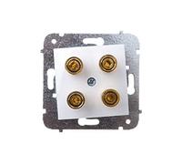 CARLA Conector de altavoz doble blanco 1758-10 elektro-plast nasielsk 5901752635234