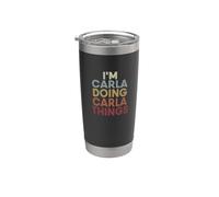 Carla Name Carla Personalized Name First Given Vaso térmico de acero inoxidable de doble pared