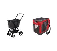 Carlett - Carro Cube S + Bolsa Cube P Amplia y Extraíble | Carro de la Compra Convertible a Carro para Mascotas | Cesta intercanviable | Ruedas 360º Desmontables|Volcano