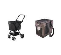 Carlett - Carro Cube S + Bolsa Cube P Amplia y Extraíble | Carro de la Compra Convertible a Carro para Mascotas | Cesta intercanviable | Ruedas 360º Desmontables|Volcano