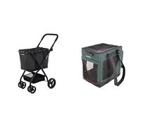 Carlett - Carro Cube S + Bolsa Cube P Amplia y Extraíble | Carro de la Compra Convertible a Carro para Mascotas | Cesta intercanviable | Ruedas 360º Desmontables|Volcano