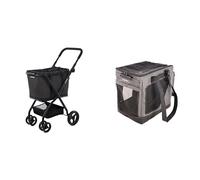 Carlett - Carro Cube S + Bolsa Cube P Amplia y Extraíble | Carro de la Compra Convertible a Carro para Mascotas | Cesta intercanviable | Ruedas 360º Desmontables|Volcano