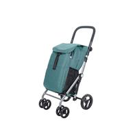 Carlett - Classic Duo Lett430 | Carro de la Compra Plegable | Carrito de Supermercado 4 Ruedas | Manillar Regulable y Freno de Seguridad | Bolsa Extensible 53L+10 L Bolsa Isotérmica | Verde
