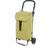 Carlett Carro de la Compra 4 Ruedas Plegable con Bolsa Extensible y Extraíble 60L/25 kg, Bolsillo Posterior, Manillar Regulable, Ligero y Resistente, Lite Style, Color Verde
