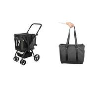 Carlett - Carro para Mascotas Cube P + Bolsa de Compra Cube S Intercambiable | Carro para Mascotas Convertible a Carro de la Compra | Cesta intercanviable y Lavable |Volcano