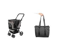 Carlett - Carro para Mascotas Cube P + Bolsa de Compra Cube S Intercambiable | Carro para Mascotas Convertible a Carro de la Compra | Cesta intercanviable y Lavable |Ice
