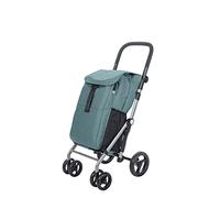 Carlett - Classic Duo Lett430 | Carro de la Compra Plegable | Carrito de Supermercado 4 Ruedas | Manillar Regulable y Freno de Seguridad | Bolsa Extensible 53L+10 L Bolsa Isotérmica | Verde
